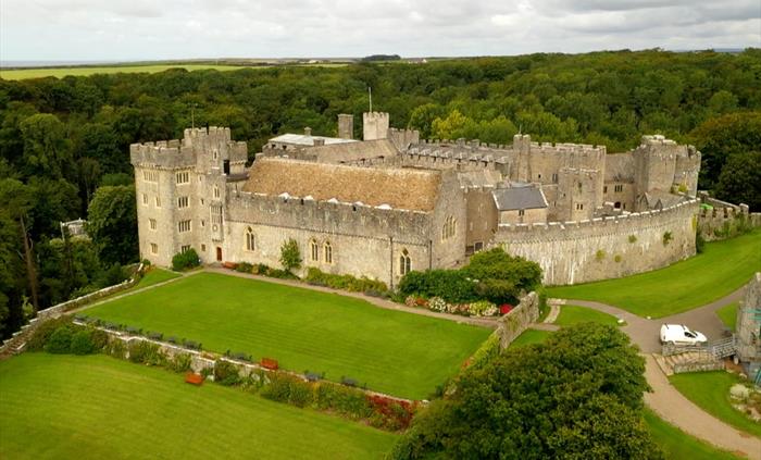 A view of St Donat's Castle